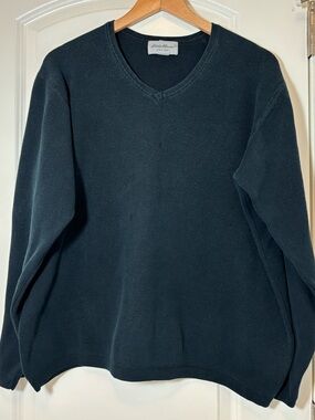 Eddie Bauer Mens V-Neck Sweater Dark blue #153